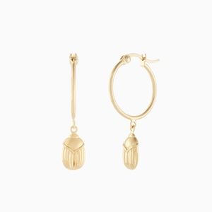 Mejuri Gold Vermeil Scarab Earrings